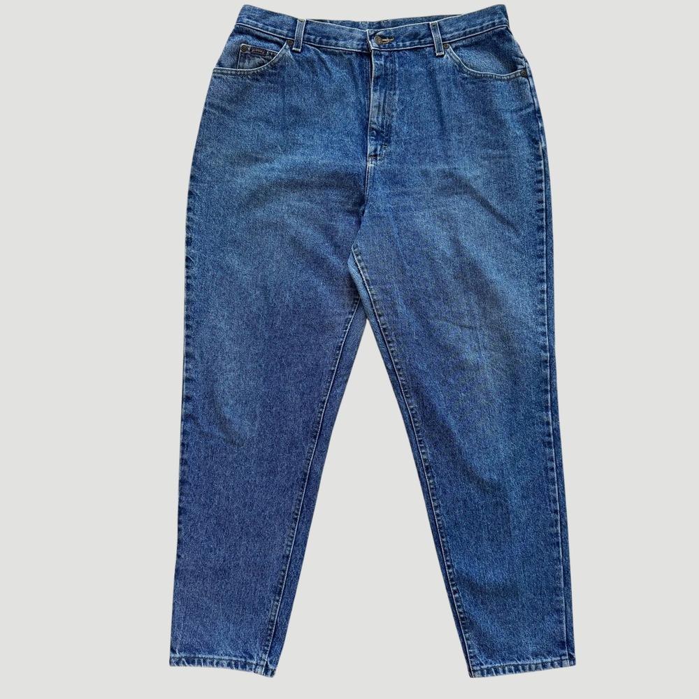 Vintage Riders Lee High Rise Mom Jeans Women's Sz 16 18 Blue Tapered 90s retro